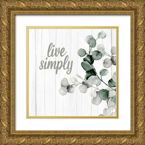 Allen, Kimberly 12x12 Gold Ornate Wood Framed with Double Matting Museum Art Print Titled - Well and Simply 2