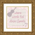 thumbnail image 1 of Allen, Kimberly 12x12 Gold Ornate Wood Framed with Double Matting Museum Art Print Titled - Where Words, 1 of 4