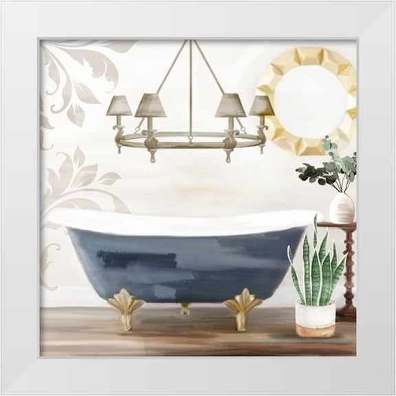 Allen, Kimberly 12x12 White Modern Wood Framed Museum Art Print Titled - Bath 1