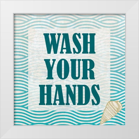 Allen, Kimberly 12x12 White Modern Wood Framed Museum Art Print Titled - Bath Rules 3