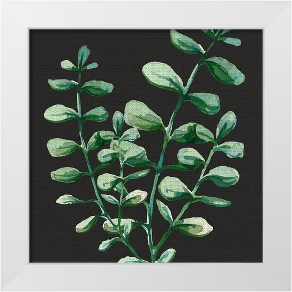 Allen, Kimberly 12x12 White Modern Wood Framed Museum Art Print Titled - Black Greens 3