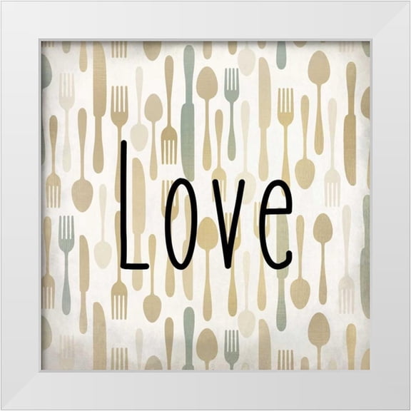 Allen, Kimberly 12x12 White Modern Wood Framed Museum Art Print Titled - Eat Pray Love 3