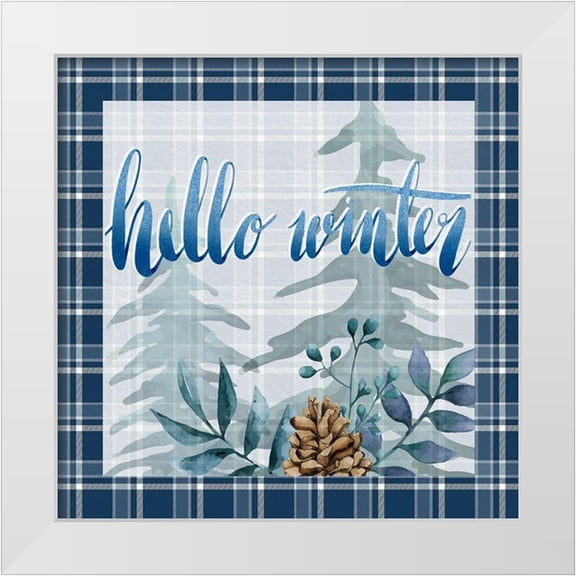 Allen, Kimberly 12x12 White Modern Wood Framed Museum Art Print Titled - Hello Winter