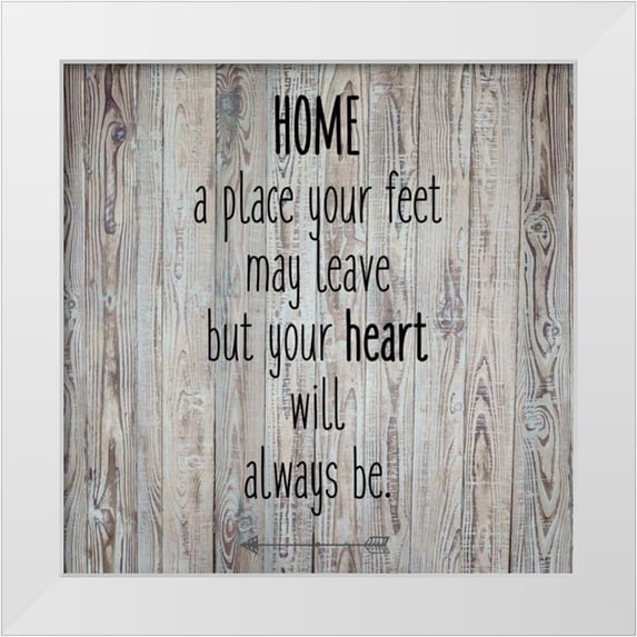 Allen, Kimberly 12x12 White Modern Wood Framed Museum Art Print Titled - Home A Place