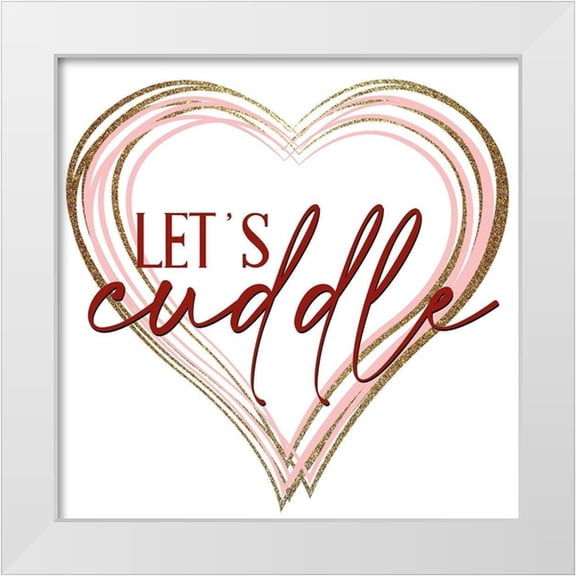 Allen, Kimberly 12x12 White Modern Wood Framed Museum Art Print Titled - Lets Cuddle