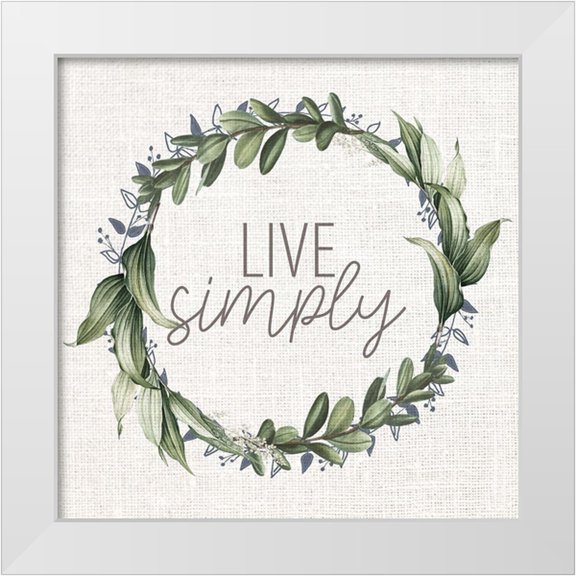 Allen, Kimberly 12x12 White Modern Wood Framed Museum Art Print Titled - Live Simply Bloom 1