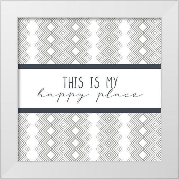 Allen, Kimberly 12x12 White Modern Wood Framed Museum Art Print Titled - My Happy Place