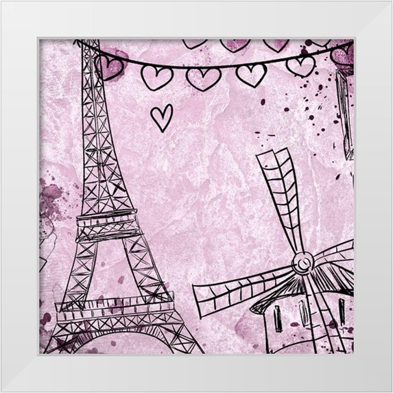 Allen, Kimberly 12x12 White Modern Wood Framed Museum Art Print Titled - Paris Idea 2
