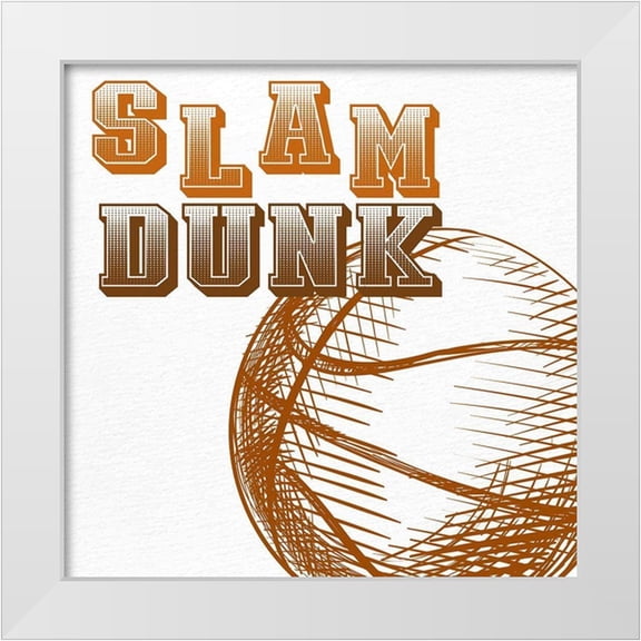 Allen, Kimberly 12x12 White Modern Wood Framed Museum Art Print Titled - Slam Dunk