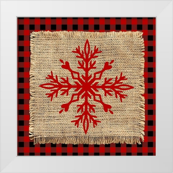 Allen, Kimberly 12x12 White Modern Wood Framed Museum Art Print Titled - Snowflake Winter 1 V2