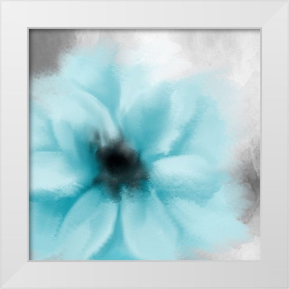 Allen, Kimberly 12x12 White Modern Wood Framed Museum Art Print Titled - Teal Dreams 1