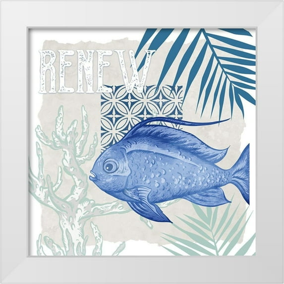 Allen, Kimberly 12x12 White Modern Wood Framed Museum Art Print Titled - Under the Sea 4