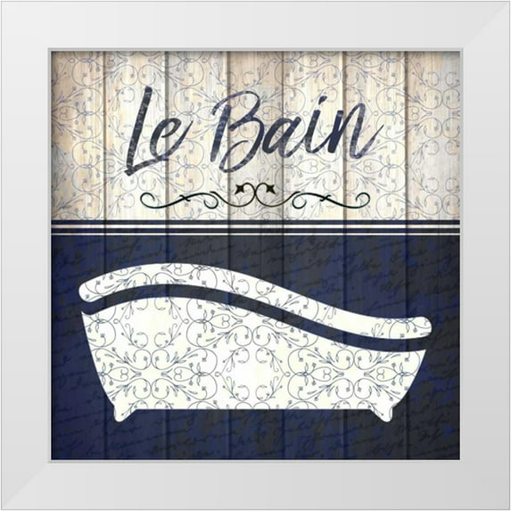 Allen, Kimberly 12x12 White Modern Wood Framed Museum Art Print Titled - Vintage Tub 1