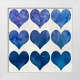 thumbnail image 1 of Allen, Kimberly 12x12 White Modern Wood Framed Museum Art Print Titled - Watercolor Hearts 3, 1 of 4