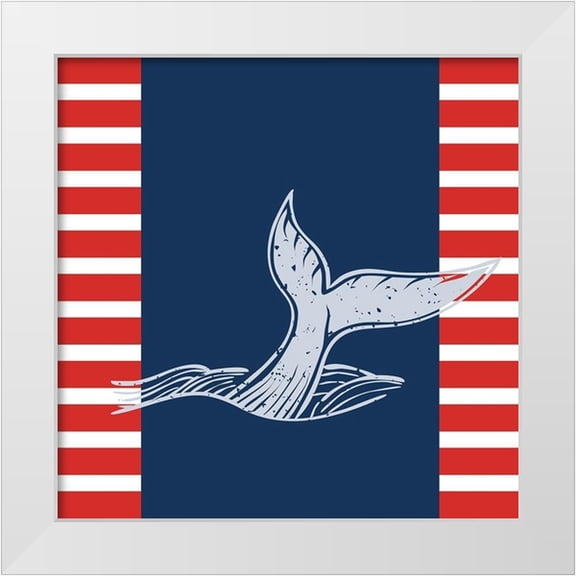 Allen, Kimberly 12x12 White Modern Wood Framed Museum Art Print Titled - Whale Tale 2