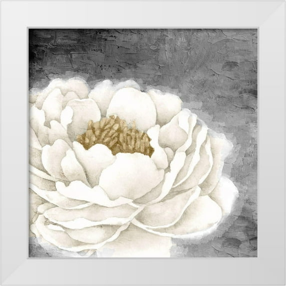 Allen, Kimberly 12x12 White Modern Wood Framed Museum Art Print Titled - White Peony