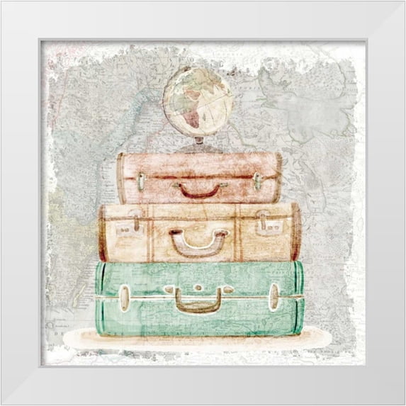 Allen, Kimberly 12x12 White Modern Wood Framed Museum Art Print Titled - World Traveler 1