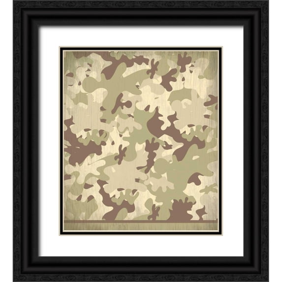 Allen, Kimberly 12x13 Black Ornate Wood Framed with Double Matting Museum Art Print Titled - Camo