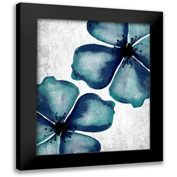 Allen, Kimberly 12x14 Black Modern Framed Museum Art Print Titled - Hints of Teal 2