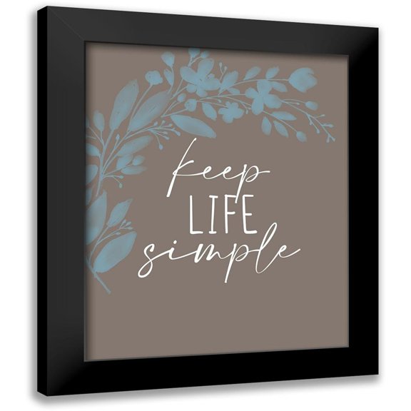 Allen, Kimberly 12x14 Black Modern Framed Museum Art Print Titled - Keep Life Simple Branch