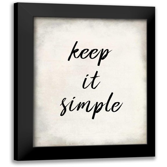 Allen, Kimberly 12x14 Black Modern Framed Museum Art Print Titled - Keep it Simple