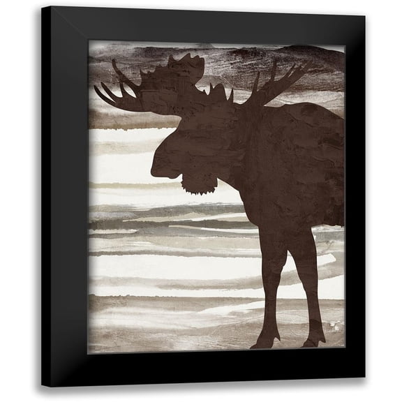 Allen, Kimberly 12x14 Black Modern Framed Museum Art Print Titled - Moose 2
