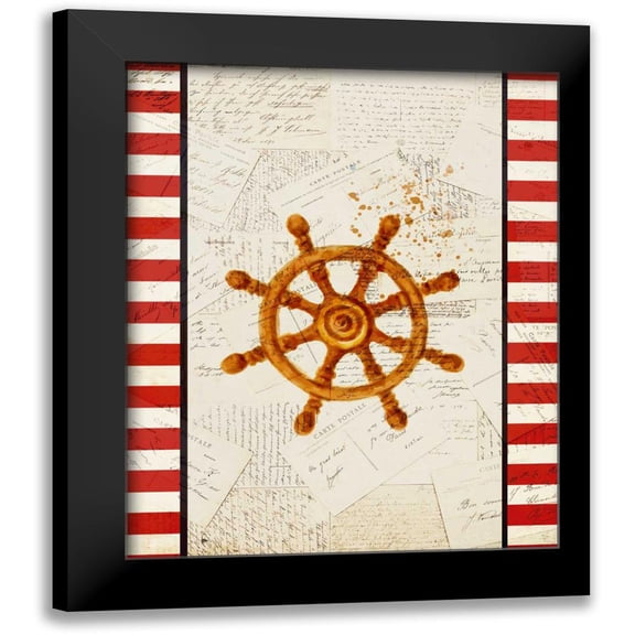 Allen, Kimberly 12x14 Black Modern Framed Museum Art Print Titled - Postcards from the Sea 4