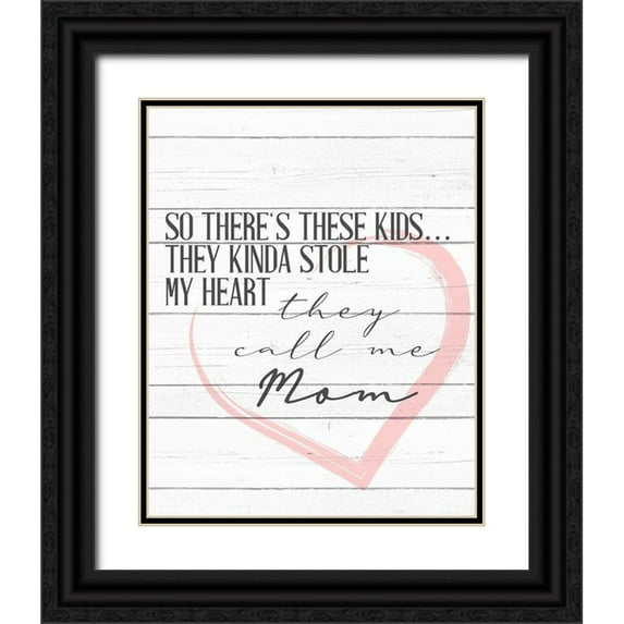 Allen, Kimberly 12x14 Black Ornate Wood Framed with Double Matting Museum Art Print Titled - Call Me Mom