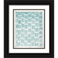 thumbnail image 1 of Allen, Kimberly 12x14 Black Ornate Wood Framed with Double Matting Museum Art Print Titled - Teal Crosshatched 2, 1 of 4