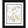 thumbnail image 1 of Allen, Kimberly 12x14 Black Ornate Wood Framed with Double Matting Museum Art Print Titled - You Are Amazing BW, 1 of 4