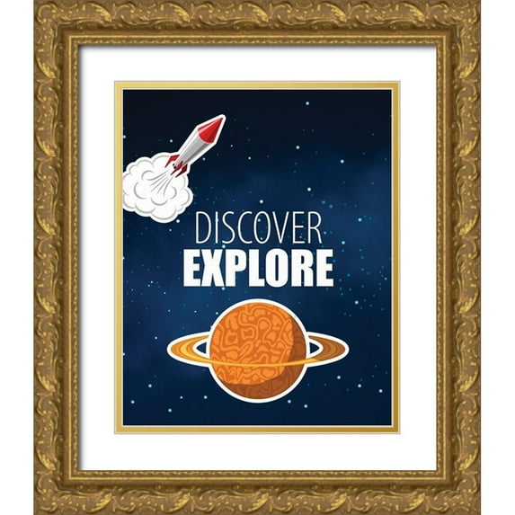 Allen, Kimberly 12x14 Gold Ornate Wood Framed with Double Matting Museum Art Print Titled - Explore Space