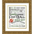 thumbnail image 1 of Allen, Kimberly 12x14 Gold Ornate Wood Framed with Double Matting Museum Art Print Titled - Football, 1 of 4