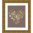 thumbnail image 1 of Allen, Kimberly 12x14 Gold Ornate Wood Framed with Double Matting Museum Art Print Titled - Heart Pattern, 1 of 4