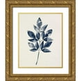 thumbnail image 1 of Allen, Kimberly 12x14 Gold Ornate Wood Framed with Double Matting Museum Art Print Titled - Indigo Leaves 1, 1 of 4