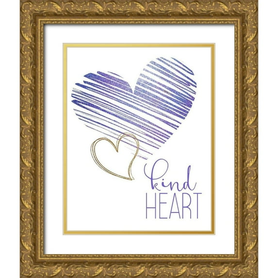 Allen, Kimberly 12x14 Gold Ornate Wood Framed with Double Matting Museum Art Print Titled - Kind Heart 1