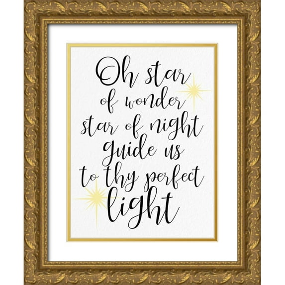 Allen, Kimberly 12x14 Gold Ornate Wood Framed with Double Matting Museum Art Print Titled - Oh Star