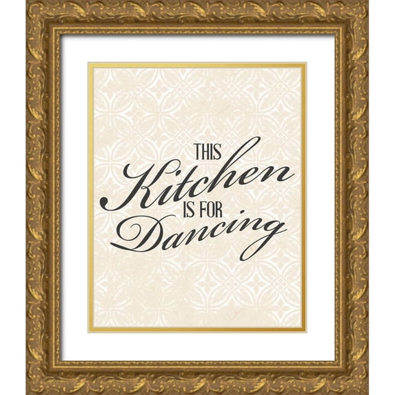 Allen, Kimberly 12x14 Gold Ornate Wood Framed with Double Matting Museum Art Print Titled - This Kitchen is for Dancing 3