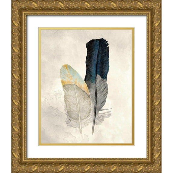 Allen, Kimberly 12x14 Gold Ornate Wood Framed with Double Matting Museum Art Print Titled - Two of a Kind 1 v2