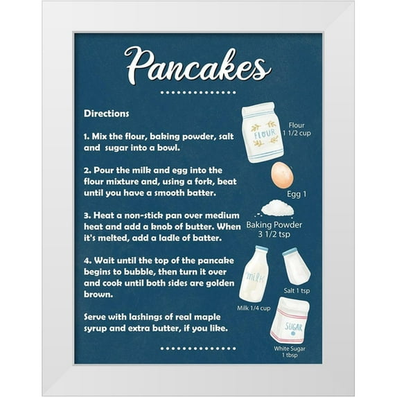 Allen, Kimberly 12x14 White Modern Wood Framed Museum Art Print Titled - Pancakes