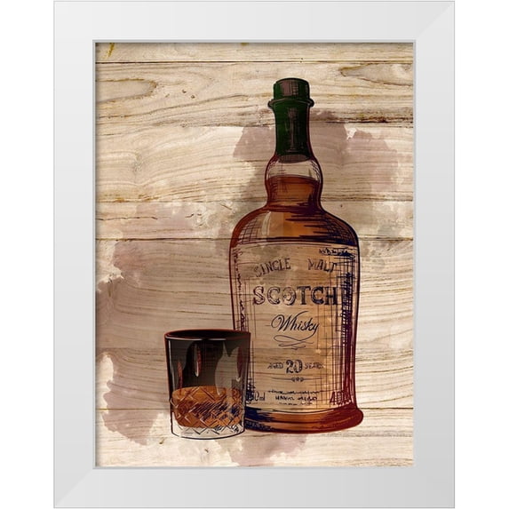 Allen, Kimberly 12x14 White Modern Wood Framed Museum Art Print Titled - Whiskey 2