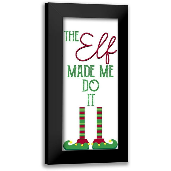 Allen, Kimberly 12x24 Black Modern Framed Museum Art Print Titled - The Elf Made Me