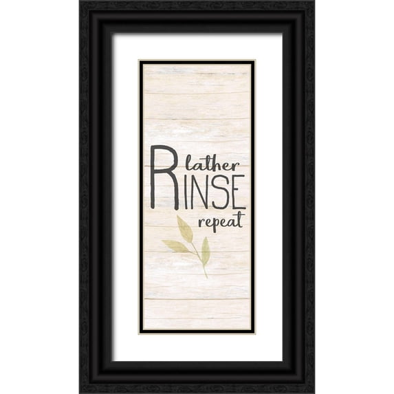 Allen, Kimberly 12x24 Black Ornate Wood Framed with Double Matting Museum Art Print Titled - Lather