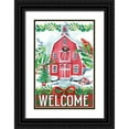 thumbnail image 1 of Allen, Kimberly 13x18 Black Ornate Wood Framed with Double Matting Museum Art Print Titled - Christmas Barn, 1 of 4