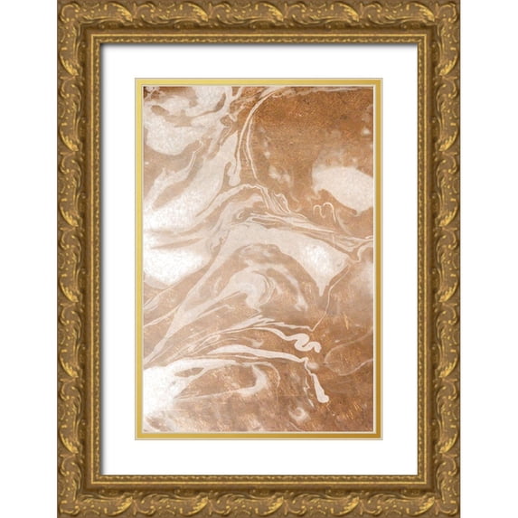 Allen, Kimberly 13x18 Gold Ornate Wood Framed with Double Matting Museum Art Print Titled - Cosmic Copper 1