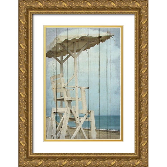 Allen, Kimberly 13x18 Gold Ornate Wood Framed with Double Matting Museum Art Print Titled - View of the Sea