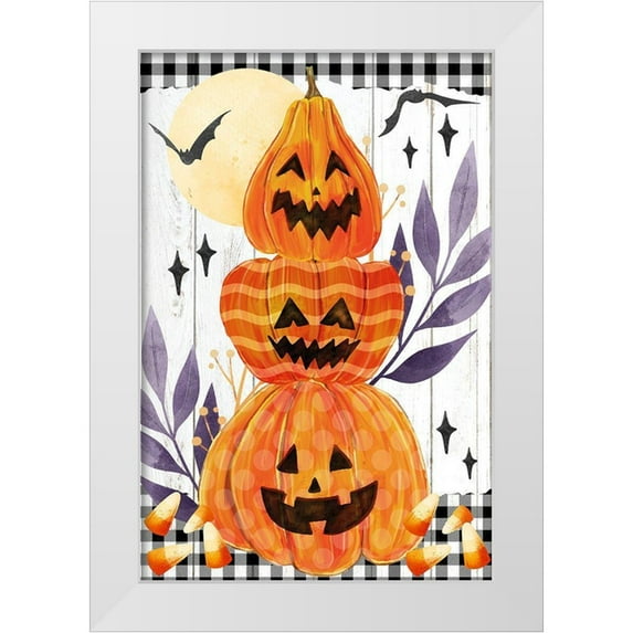 Allen, Kimberly 13x18 White Modern Wood Framed Museum Art Print Titled - Pumpkin Trio