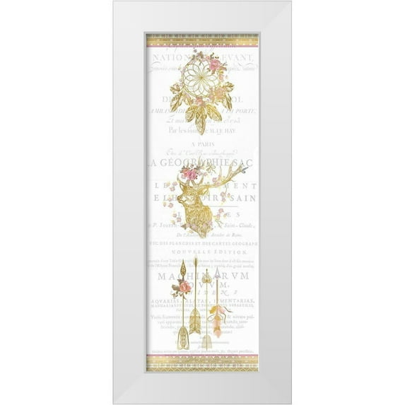 Allen, Kimberly 13x32 White Modern Wood Framed Museum Art Print Titled - Free Spirit Panel