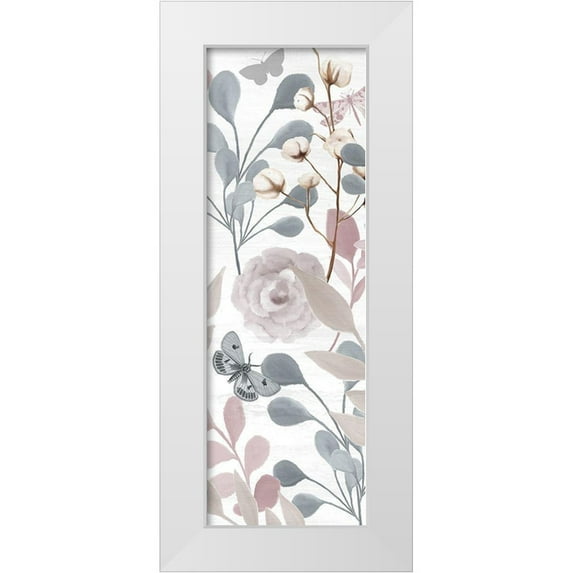 Allen, Kimberly 13x32 White Modern Wood Framed Museum Art Print Titled - Wildflower Hope Panel A