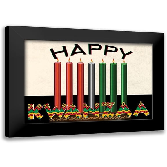 Allen, Kimberly 14x11 Black Modern Framed Museum Art Print Titled - Happy Kwanzaa