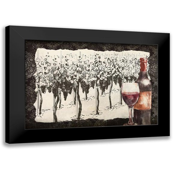 Allen, Kimberly 14x11 Black Modern Framed Museum Art Print Titled - Vineyard View 7